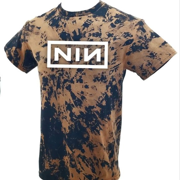 NINE INCH NAILS "NIN" Acid Washed, Distressed (Band Tee) Rock Tee Rap Tee Punk - Picture 3 of 5